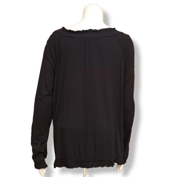 INC Festival Long Sleeve Peasant Top M PM Petite Tribal Bedouin Boho Vibe - Picture 5 of 16